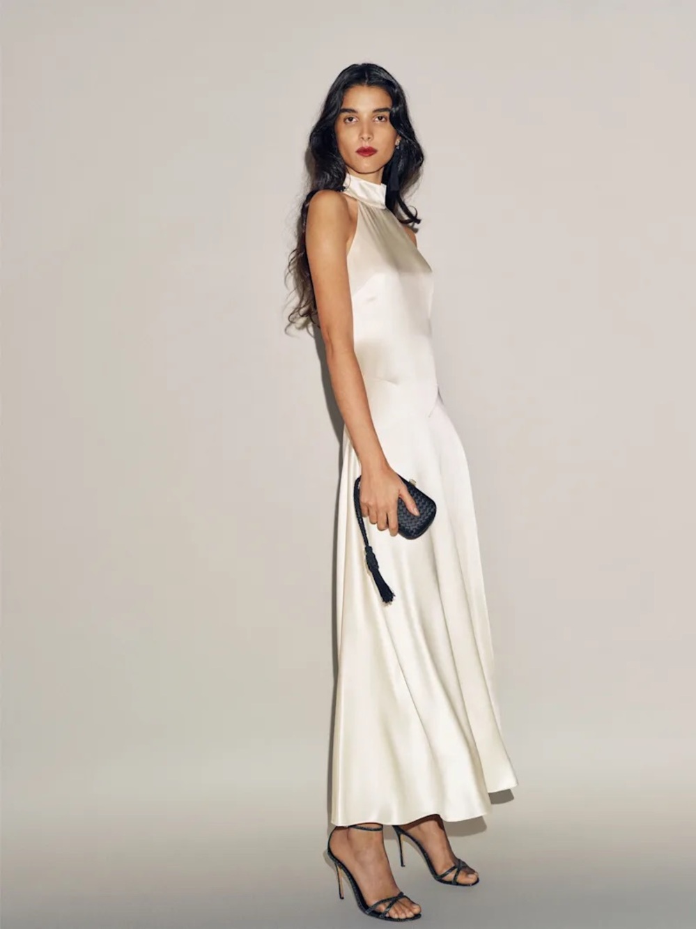 🆕 REFORMATION Katelyn Silk Maxi Dress in Fior Di Latte Sz 2 - Picture 2 of 9
